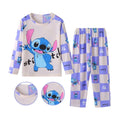 2 pçs/set Novo HOT Disney Stitch Crianças Pijamas para Meninos e Meninas Conjuntos Kid Home Wear Travel Casual Sleepwear Terno Presente Bonito