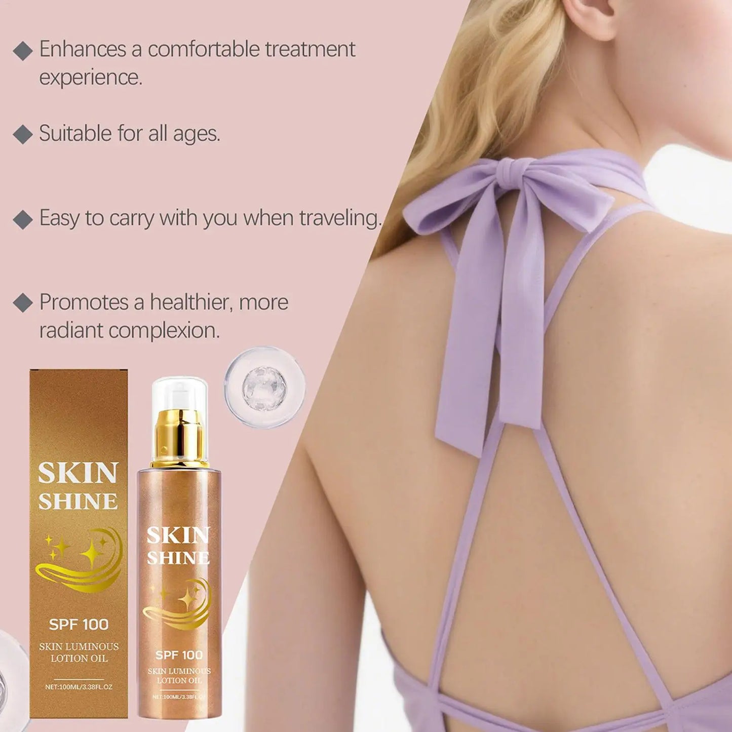 Óleo Corporal Shimmer Body Glow Óleo para Brilho da Pele