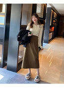 Suéter de malha feminina com decote em O Botão Pulôveres Primavera Outono Suéteres Básicos para Feminino Pulôver Slim Sólido Negrito Listradas Tops