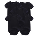 Kiddiezoom 5 Pçs/lote Quatro Estações Moda Dos Desenhos Animados de Manga Curta Do Bebê Menino Menina Bodysuits Macio 100% Algodão Recém-nascido Onesies Roupas