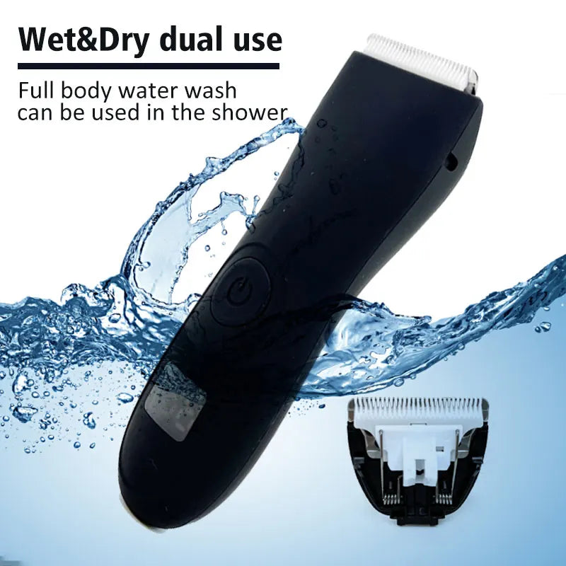 Aparador de Cabelo para Homens Áreas Íntimas Zonas Lugares Depilador Barbeador Elétrico Máquina de Barbear para Homem Barba Depilação Corte