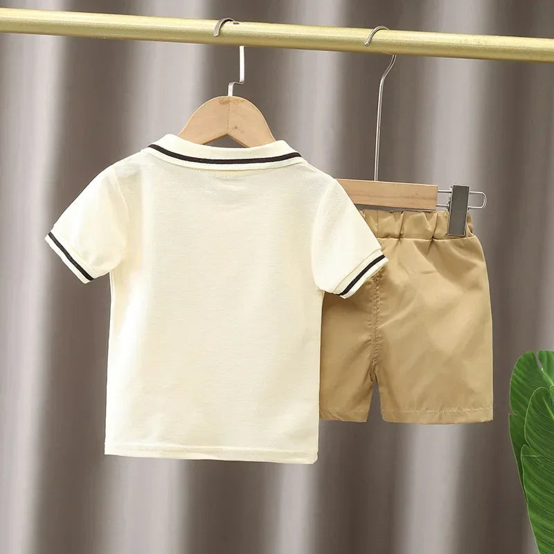 Crianças Roupas mãe Crianças Roupas Crianças Conjuntos Meninos T-shirt Shorts Verão Algodão Manga Curta moda Suit2PCS