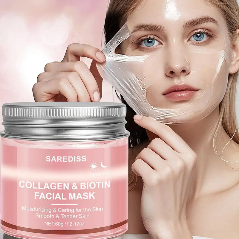 Máscara de Colágeno Peel-off Hidratação Profunda Cuidados Noturnos Hidratante e Suavizante Reduz Rugas Firmadora e Lifting Não Oleosa Para Todos os Tipos de Pele