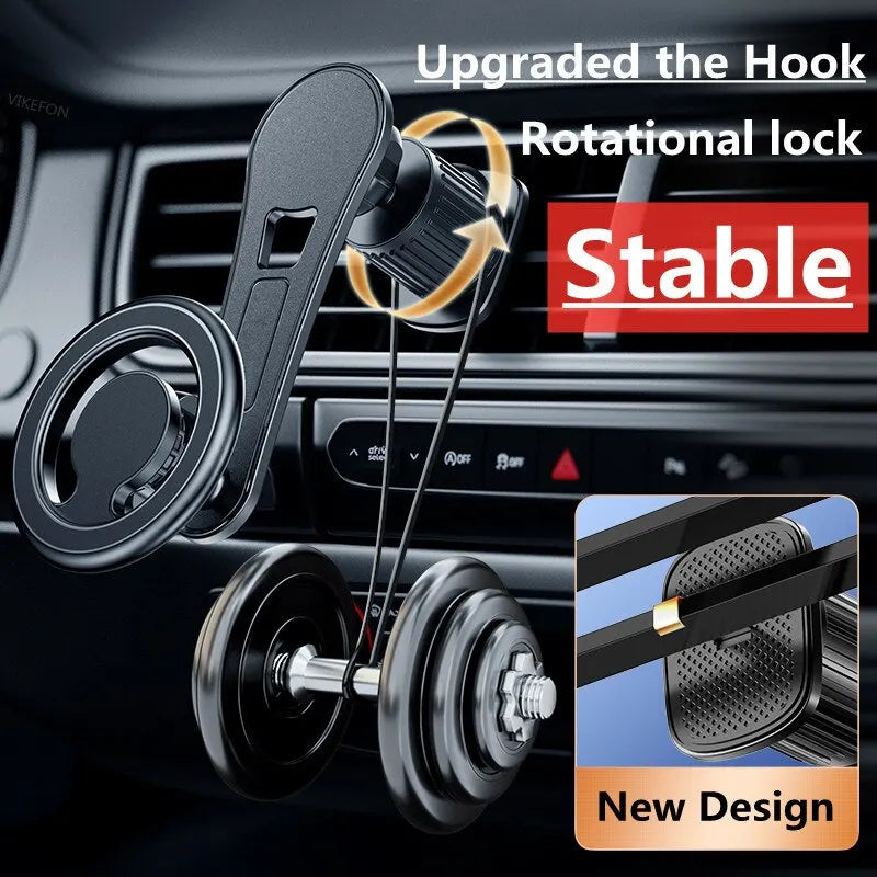 Suporte Magnético para Celular no Carro com Montagem para GPS - Suporte para iPhone 15 14 13 e Samsung Xiaomi Compatível com MagSafe