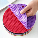 Tapete de silicone redondo resistente ao calor Copos de bebida Porta-copos Isolamento Suporte de panela antiderrapante Engrossar mesa Placemat Acessórios de cozinha