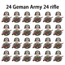 40 pcs/lote ww2 personagens militares wwii soldados do exército blocos de construção montagem de tijolos do exército nacional armas brinquedos para crianças