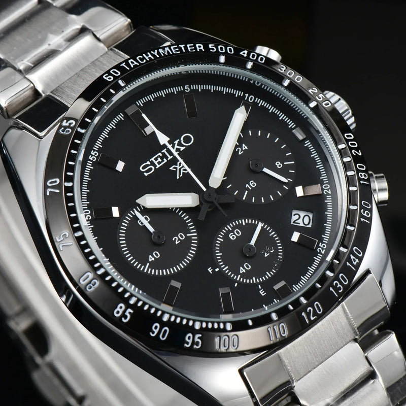 Seiko Marca de Luxo Moda Negócios Esportes Casuais Multifuncional Cronógrafo Venda Quente Mens Relógio de Pulso de Quartzo Não Mecânico