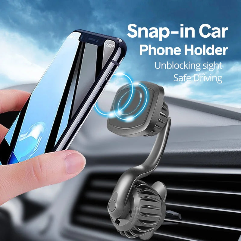 Suporte para Celular Móvel, Suporte Magnético Forte para Carro, Bracket Redondo Dobrável 720° para Celulares Universais, Suportes para Montar no Carro Novo