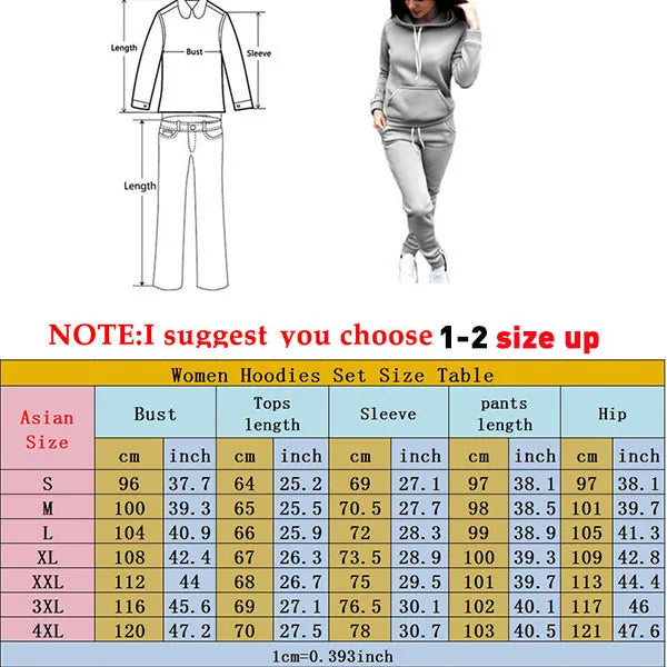 Outono e inverno moda feminina europeu e americano amor impresso velo esportes conjunto para mulheres