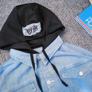 Lilo&stitch Hip Hop Jaquetas Jeans com Capuz para Homens Roupas Femininas Outono Inverno Jaqueta Masculina Patchwork Jaqueta Jeans Streetwear Roupas