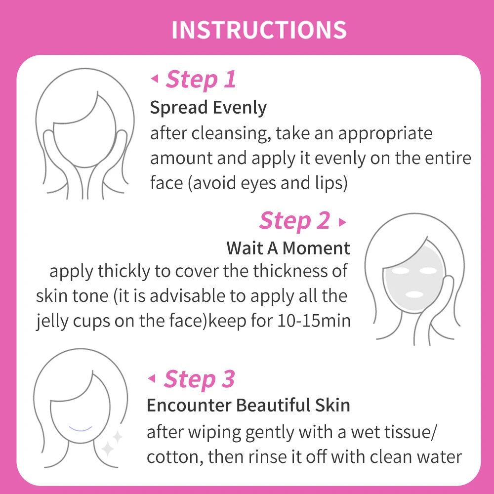 Máscara facial de argila rosa, adequada para cuidados faciais
