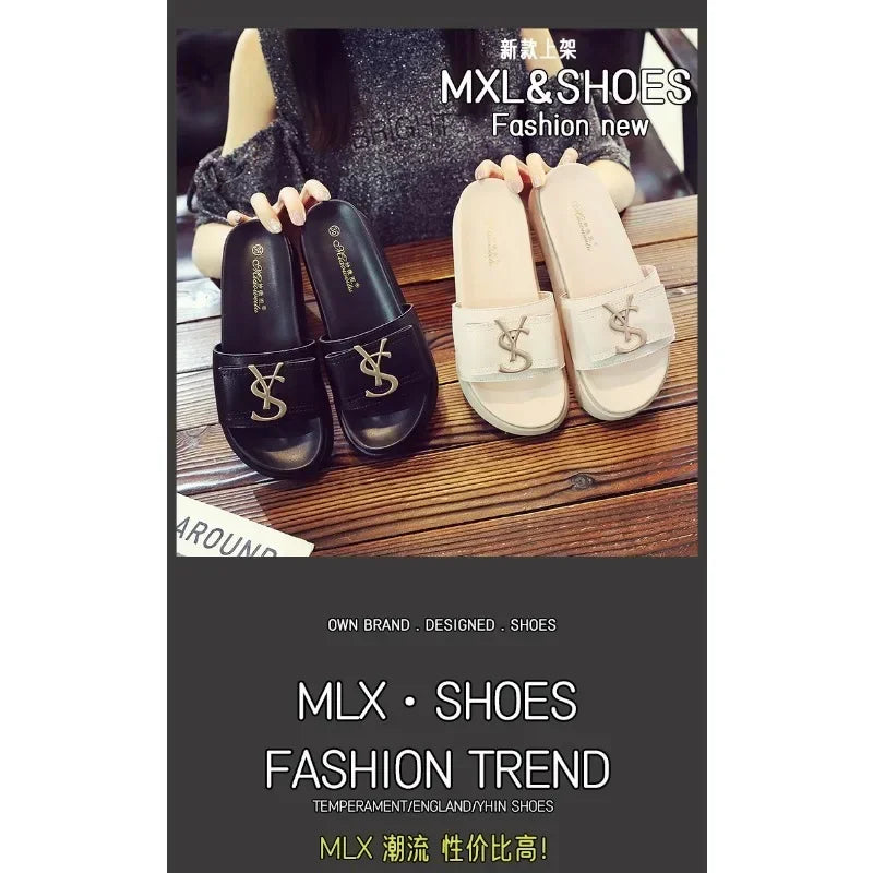 Chinelos Sapatos de Verão Mulheres Plataforma Design Slides Letras Da Moda Senhoras Sapatos Chinelo Casual Fora Antiderrapante Chinelos Sandálias