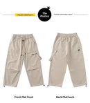 2024 Nova Primavera Outono Meninos Calças Calças Casuais de Perna Reta Grandes Crianças Calças Cargo Moda Cool Kids Roupas