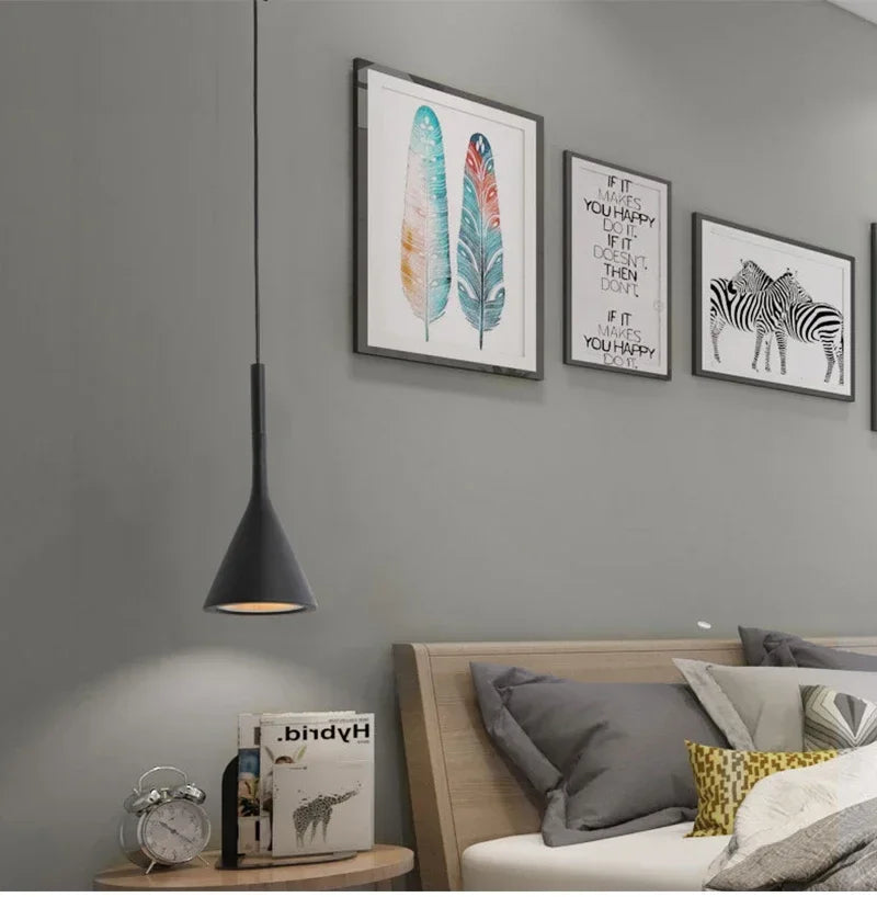 Luzes pendentes led modernas luz branca E27 para luminárias de cozinha Mesa de quarto Sala de jantar Abajur pendurado Lustre doméstico