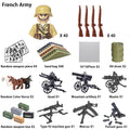 40 pcs/lote ww2 personagens militares wwii soldados do exército blocos de construção montagem de tijolos do exército nacional armas brinquedos para crianças