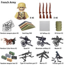 40 pcs/lote ww2 personagens militares wwii soldados do exército blocos de construção montagem de tijolos do exército nacional armas brinquedos para crianças