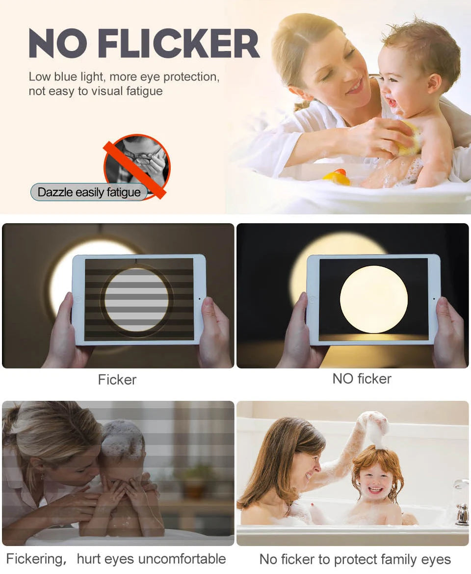 MARPOU Lâmpada de teto inteligente lâmpada led para luzes de teto de quarto com controle remoto Luzes led reguláveis para sala de estar