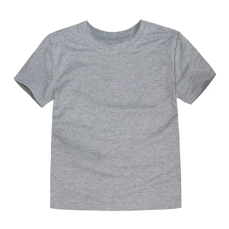 Camisetas clássicas para meninos meninas algodão branco preto camisetas de manga curta para bebê criança Roupas infantis Crianças de 2 a 14 anos