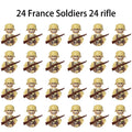 40 pcs/lote ww2 personagens militares wwii soldados do exército blocos de construção montagem de tijolos do exército nacional armas brinquedos para crianças