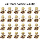 40 pcs/lote ww2 personagens militares wwii soldados do exército blocos de construção montagem de tijolos do exército nacional armas brinquedos para crianças