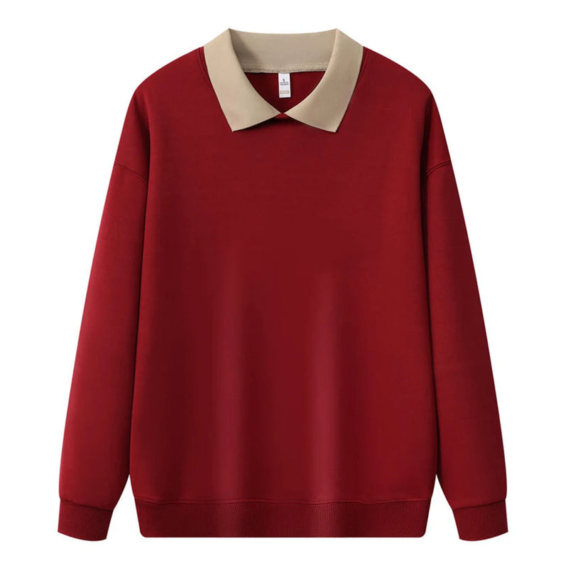 Moletom com capuz de gola polo de manga comprida unissex, blusa de moletom fashion com blocos de cores e patchwork, com capuz para homens, elegante, moletom masculino