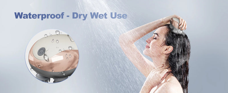 Massageador de Couro Cabeludo Elétrico Portátil à Mão, Raspa-Cabeça para Massagem Corporal Completa, Limpeza Profunda e Relaxamento do Estresse.