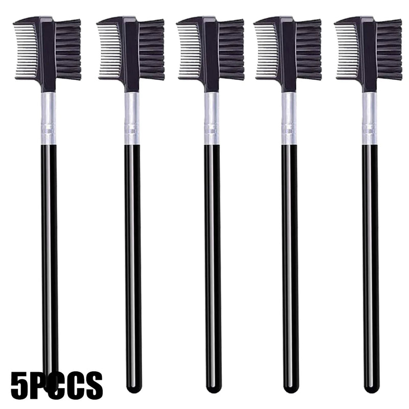 Conjunto de 3/5 Peças de Pincéis para Sobrancelha, Pente para Cílios, Separador de Cílios, Ferramentas Profissionais de Maquiagem para Olhos com Tesourinha para Sobrancelha para Mulher