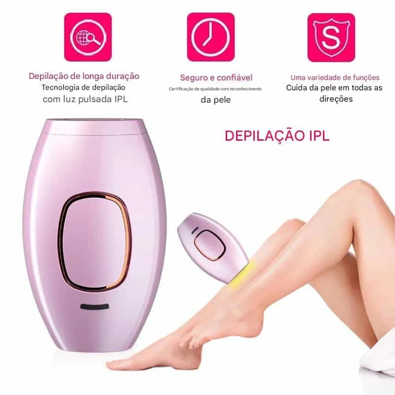 Dispositivo de Depilação IPL 490.000 Pulsos para Mulheres