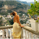 Elegante Plissado Halter Vestidos Longos Mulheres Retro Sexy Slim Sem Mangas Sem Encosto Vestido de Praia Feminino Chic Party Holiday Vestidos