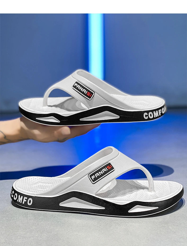 Chinelos Masculinos de Verão Esportes Moda ao Ar Livre e Tendência Sandálias de Praia Confortáveis Homens Sapatos Casuais Chinelos de Casa Sapatos para Casa