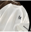 Hefty Walfr Checks Estilo Japonês Ins Camiseta de Manga Curta para Homens Primavera Verão Juventude Oversize Gola Redonda Meia Manga