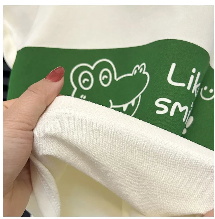 2024 Novo Terno de Manga Curta para Crianças Listrado Meninas Meninos Conjunto Tops de Verão + Roupas de Bebê Curtas para Uso Infantil