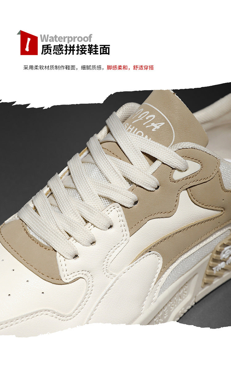 Novos Tênis Masculinos de Outono Sapatos de Plataforma Confortáveis Masculinos 2023 Tendência Lace-up Sapatos Vulcanizados Branco Tênis Casuais Tênis