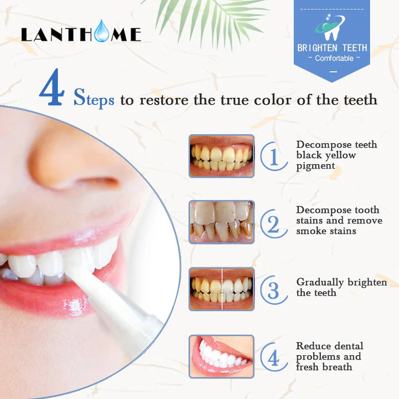 Caneta de clareamento dental Reparação Remover placa de melanina amarela 7 dias Limpeza rápida dos dentes Ferramentas de tratamento de dentes Placa de beleza Saúde