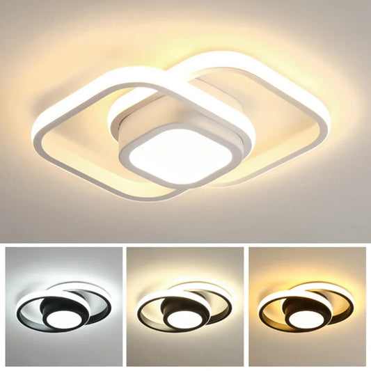3 Cor Clara LED Lâmpada de Teto Moderna Regulável Lustre de Quarto Luzes de Teto Para Sala de Jantar Sala de Estar Lâmpada de Corredor Nórdico