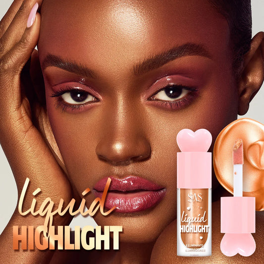Iluminador Líquido para Contorno Facial Maquiagem Brilho