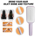 Escova de Cabelo Autolimpeza Escova de Cerdas Retráteis Escova de Cabelo Antiestática Massageador de Couro Cabeludo Pente com Botão para Queda de Cabelo Pente para Remoção de Cabelo com Bolsa de Ar