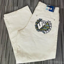 Moda americana 2025 Southpole New Y2k Branco Homens Estampado Jeans Gótico Retro Calças Soltas Calças Largas Casuais de Rua Calça Jeans Casal