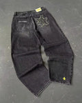 Moda americana 2025 Southpole New Y2k Branco Homens Estampado Jeans Gótico Retro Calças Soltas Calças Largas Casuais de Rua Calça Jeans Casal