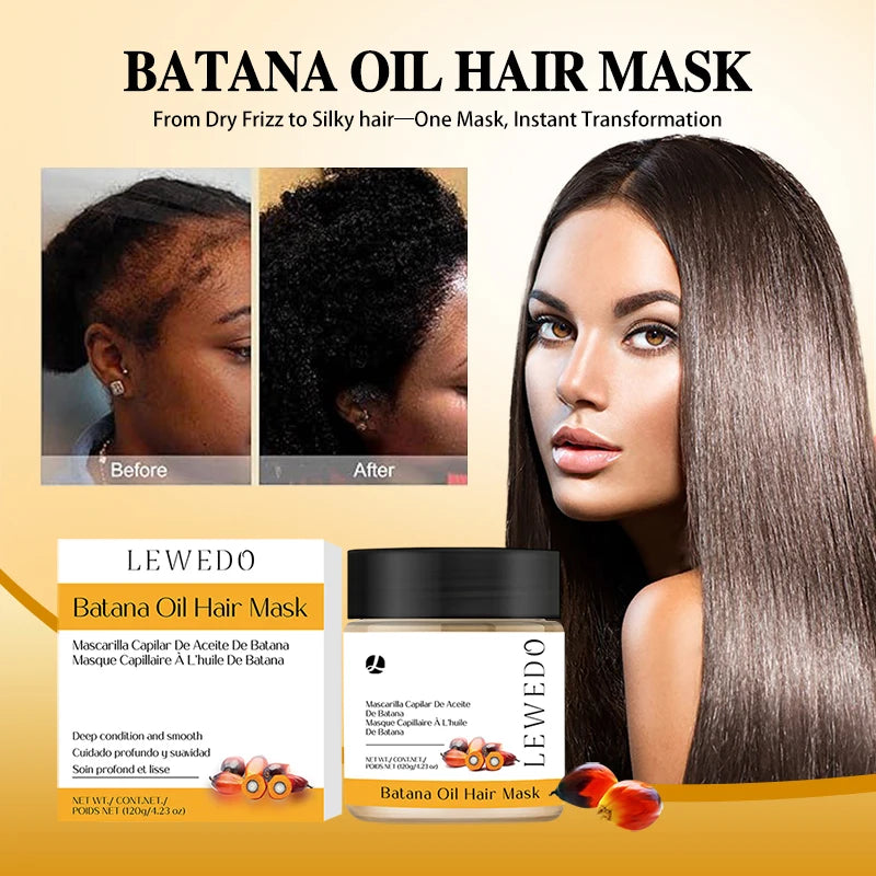 Máscara Capilar Batana Óleo Condicionador Batana 100% Natural Cuidados com o Cabelo Previne a Queda Nutre Pontas Secas Melhora a Maciez