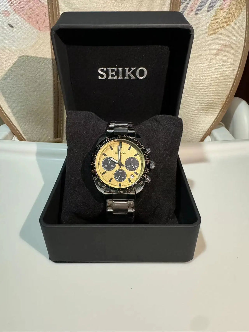 Seiko Marca de Luxo Moda Negócios Esportes Casuais Multifuncional Cronógrafo Venda Quente Mens Relógio de Pulso de Quartzo Não Mecânico