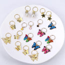 20 Peças Presilhas de Trança Borboleta Acessórios de Cabelo com Cristais Pingentes de Borboletas Coloridas Charme Pérola Brilhante Acessórios de Cabelo