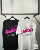 ANTI CARDIO Casual Oversized short sleeves cotton t shirt Gym Fitness Male Training Workout Cotton Tees Top New Fashion Clothes
