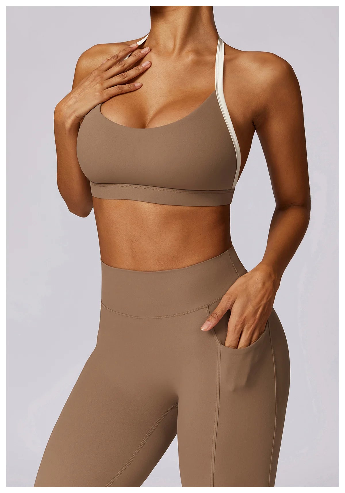 2 Pcs Conjunto de Ginástica Mulheres Treino Sem Encosto Yoga Terno Mulheres Secagem Rápida Legging Fitness Sutiã Camisa de Manga Curta Terno Esportivo Feminino