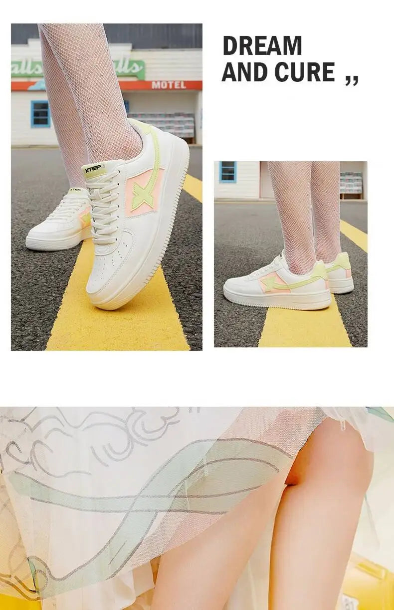 Xtep Homens Sapatos de Skate Antiderrapante Casual Branco Casal Tênis de Skate Masculino Feminino Sapatos de Marca de Luxo 881219319851