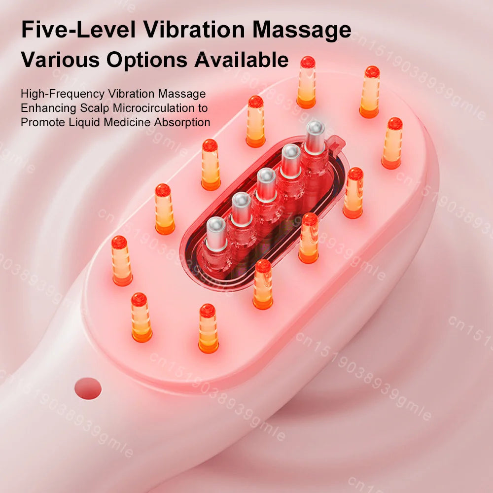 Massageador de Luz Vermelha e Azul Pente Massageador