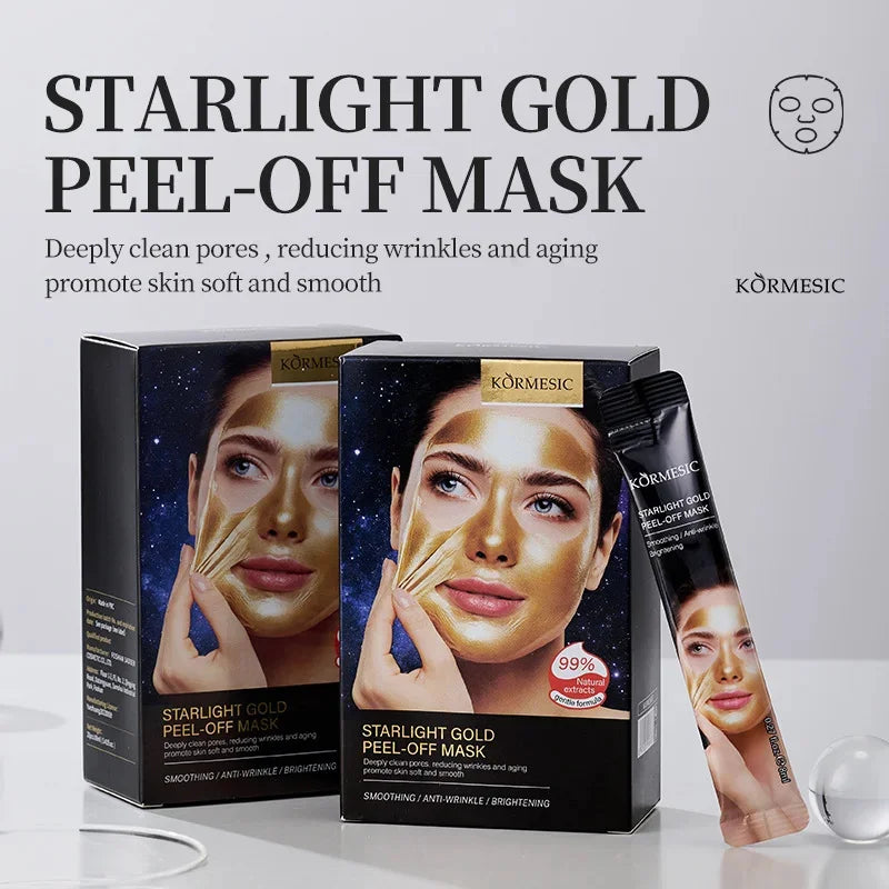 Máscara de Ouro 24k Peel Off para Remoção Instantânea de Sardas