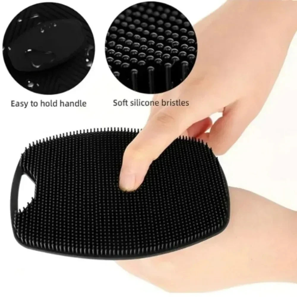 Escova Esfoliante de Silicone com Cabo Antiderrapante