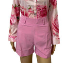 Shorts Femininos Bottoms Hot Pants Verão Chic Cor Sólida Zíper Traseiro Hot Pants Cintura Alta Cor Sólida Zíper Traseiro Slim Shorts