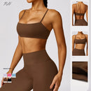 Sexy Fitness Treino Mulheres Conjunto de Ioga Treino Sem Costura Sportswear Roupas de Ginástica Sutiã Esportivo Top Leggings de Cintura Alta Ternos Esportivos